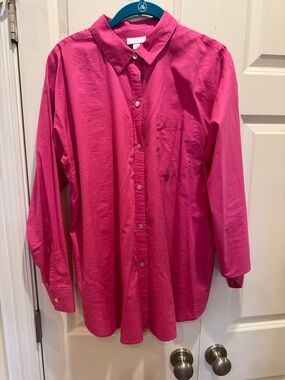 J. Jill Bright Pink women's  Button-Down Shirt